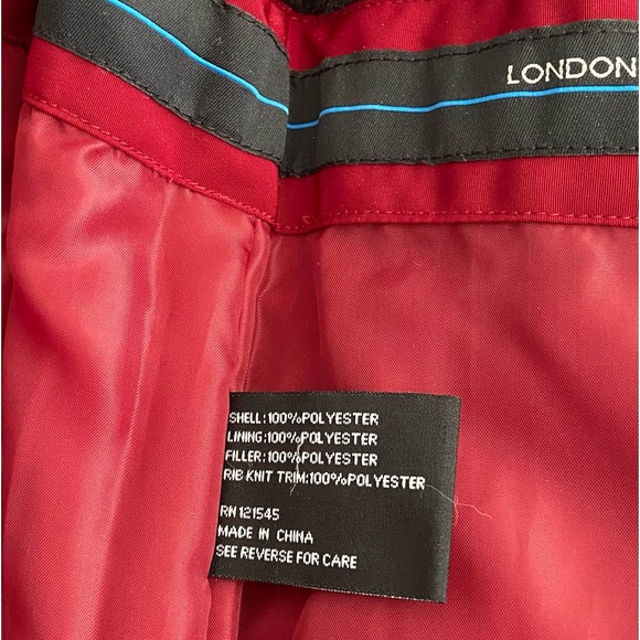 London Fog Ladies Size M Hip Length Lined Burgandy Jacket Zip Front Closure - Picture 7 of 8